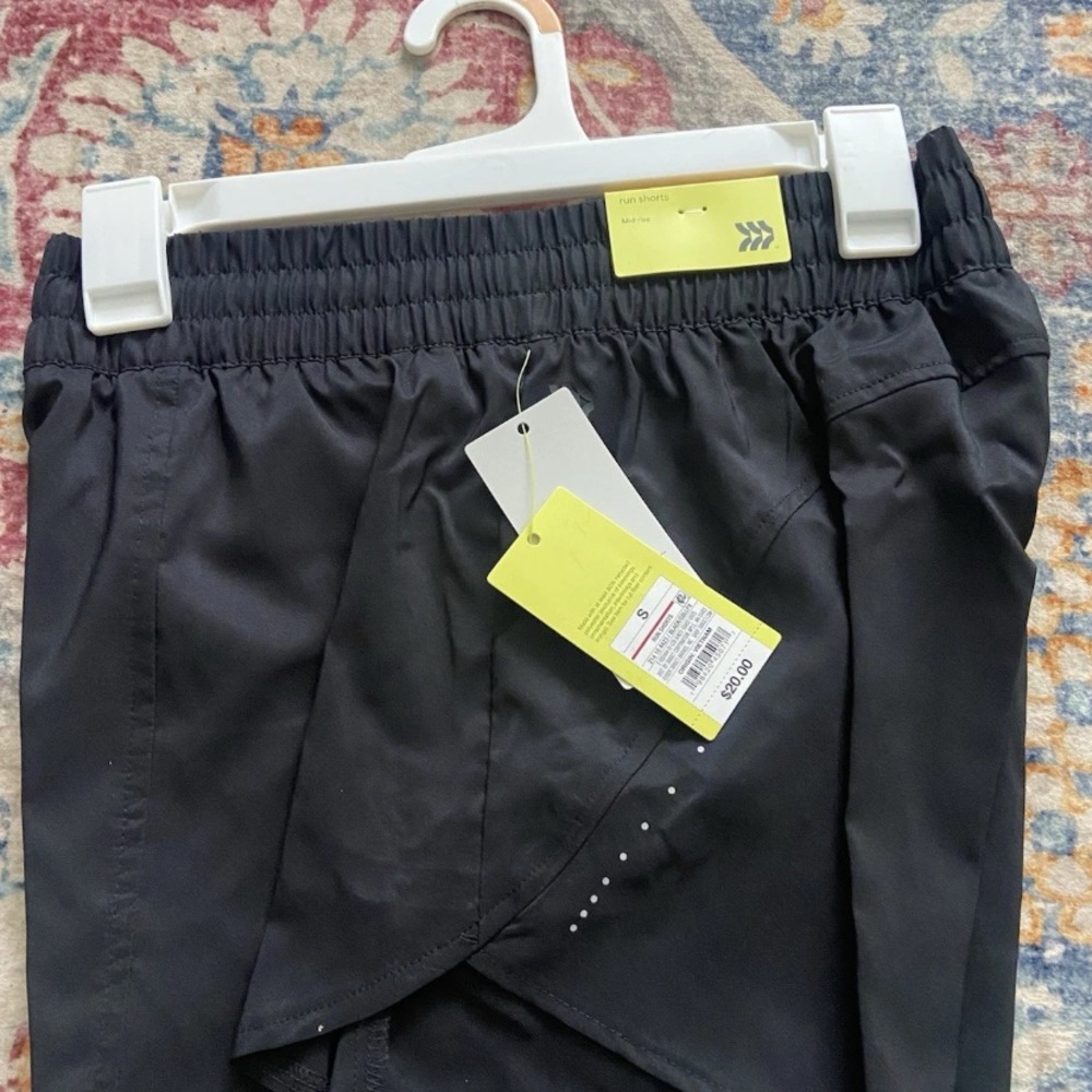 NWT~ All in Motion sz S Black Woven Run Shorts 3" Mid Rise Light Stretch 2 pair